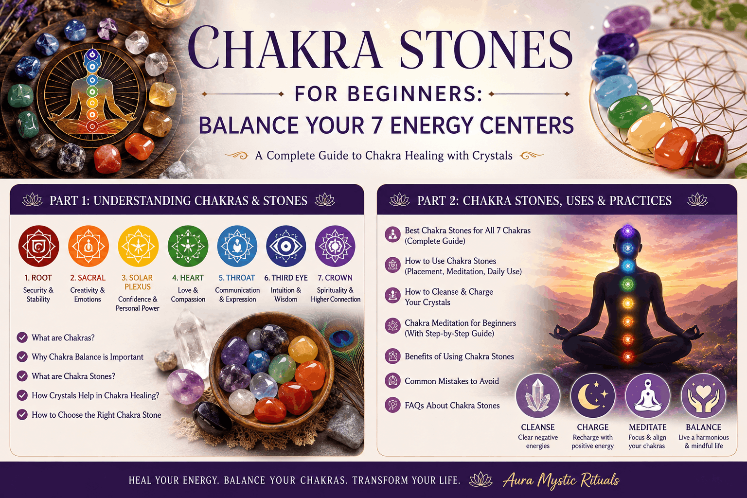 Chakra Stones for Beginners: A Complete Guide to Balancing Your 7 Energy Centers
