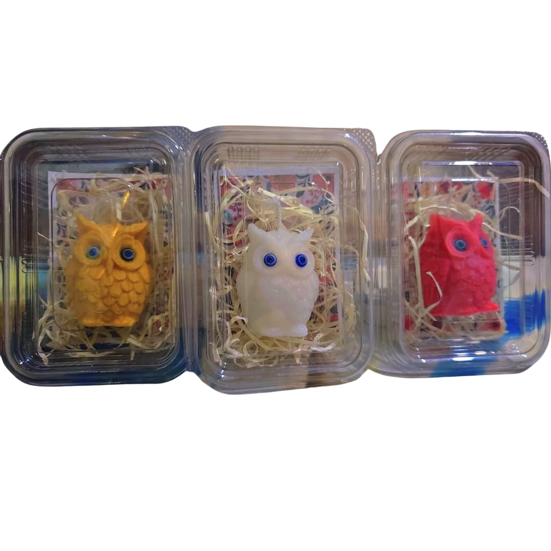 Owl Trio Candle Set - Ritual Candle for Intentions and Healing