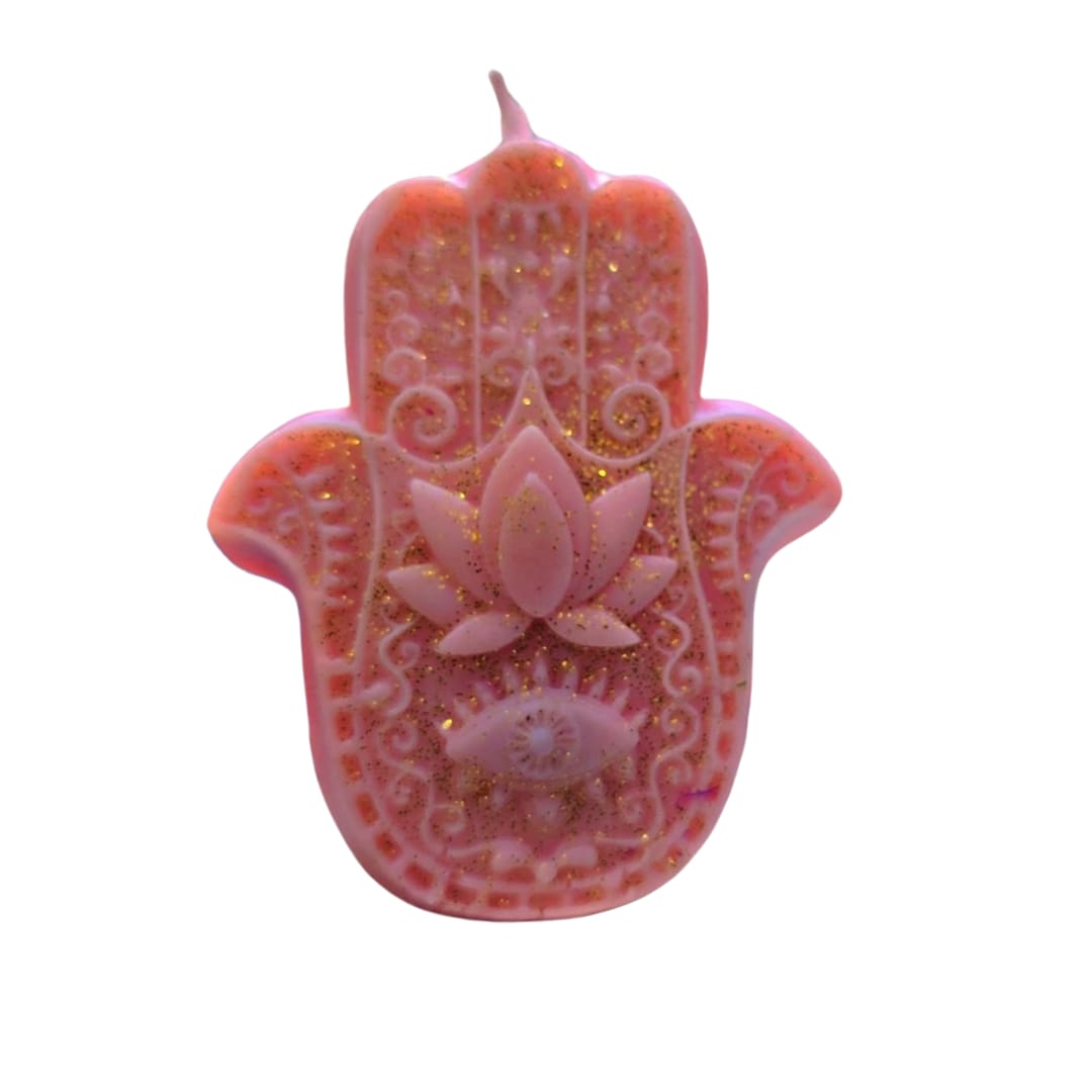 Hamsa Hand Intention Candle – Divine Protection by Aura Mystic Rituals