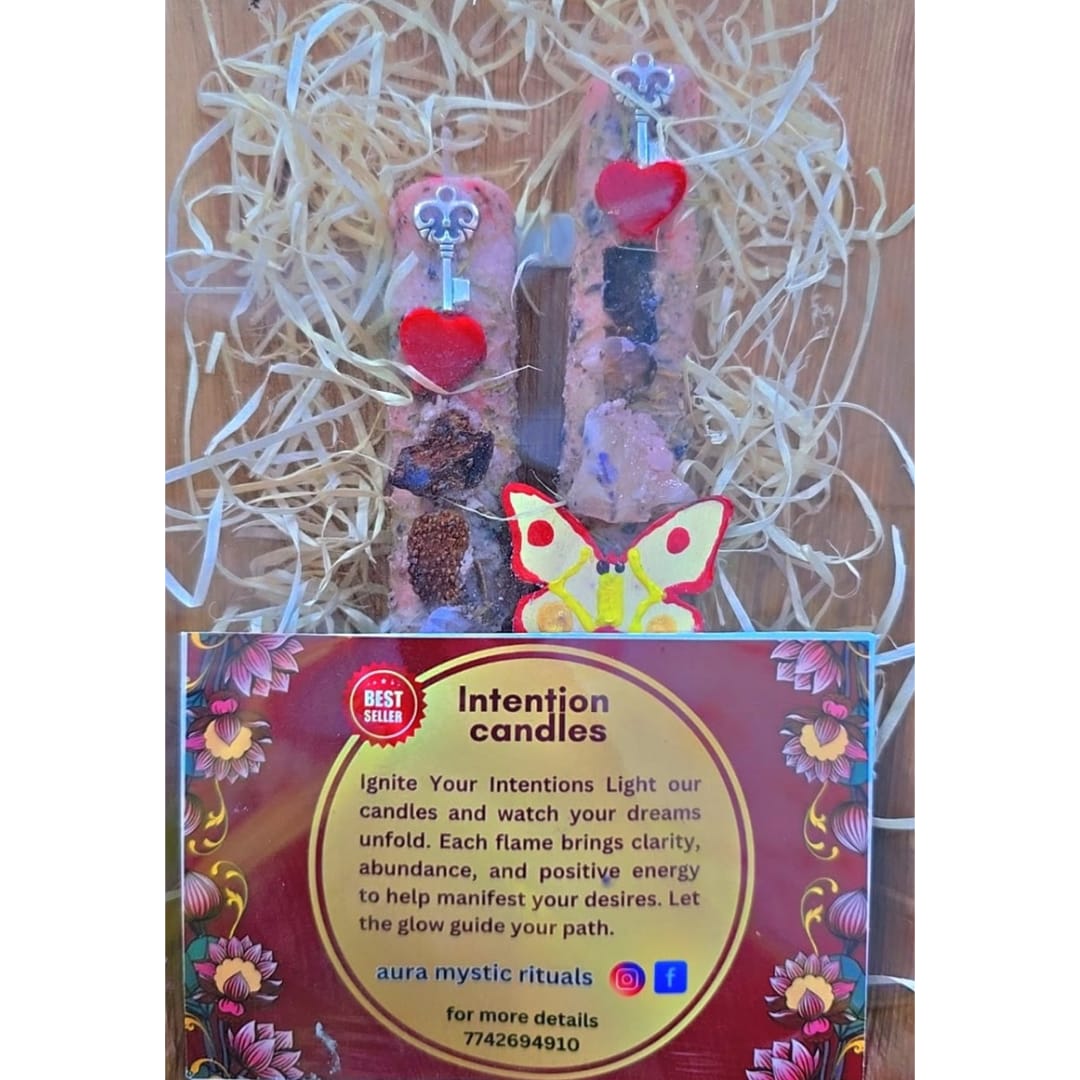 Key to Love – Pink Intention Candle Set by Aura Mystic Rituals