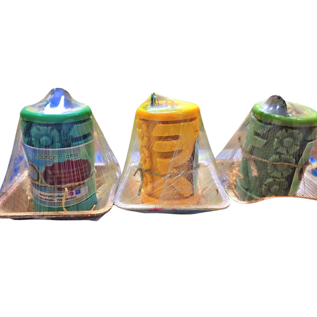 Divine Energy Pillar Candles – Gift Pack of 3
