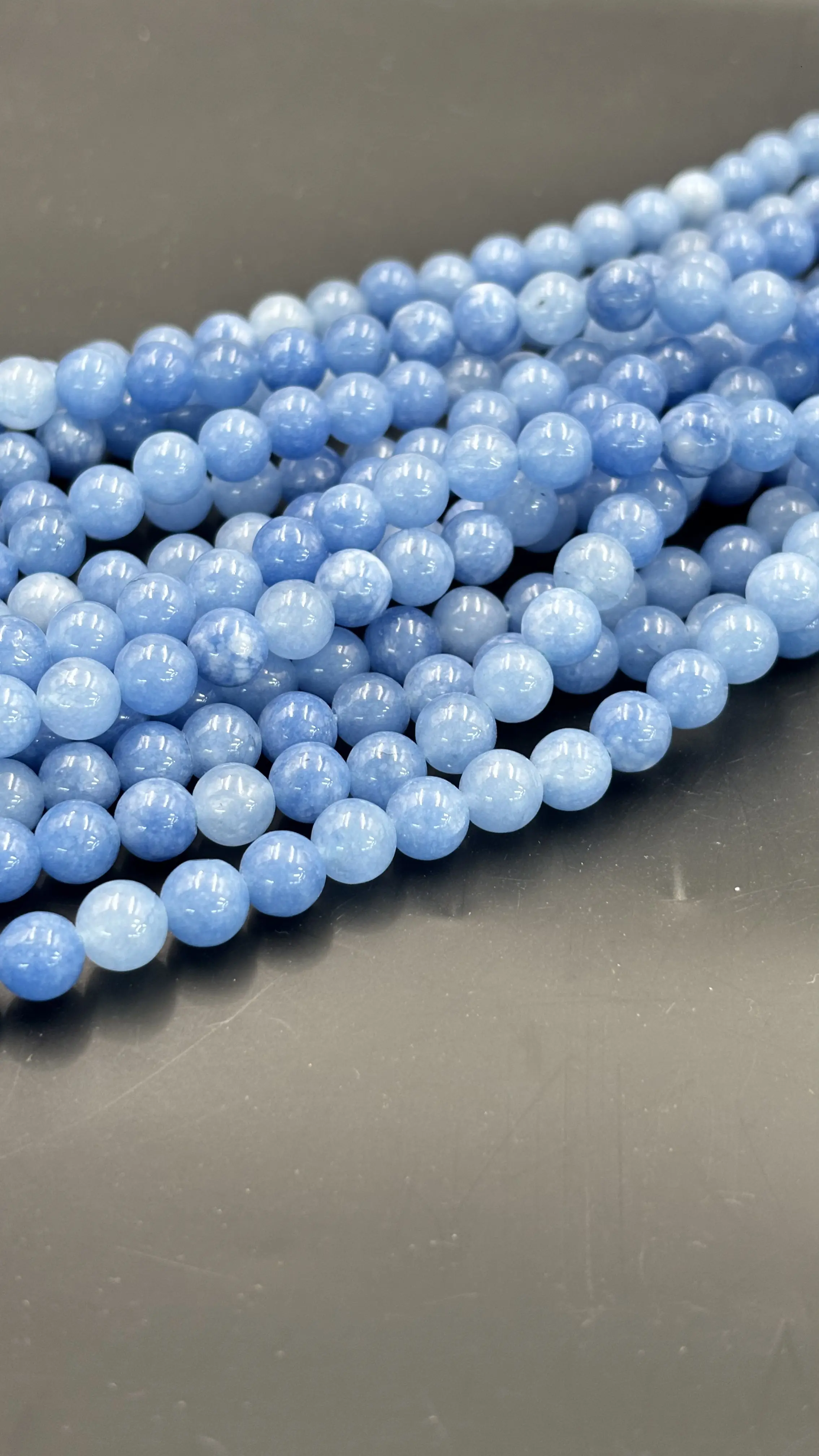 Celestial Calm – Angelite Beads by Aura Mystic Rituals